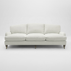 Isobel 4 seater sofa in Designers Guild Putty - Handmade in the USA