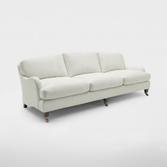 Isobel 4 seater sofa in Designers Guild Putty - Handmade in the USA
