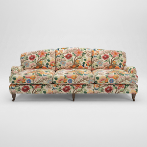 Isobel 4 seater sofa in Magnolia Cream Blue - Handmade in the USA