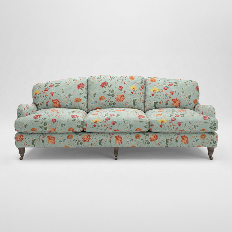Isobel 4 seater sofa in Wildwood Duck Egg - Handmade in the USA