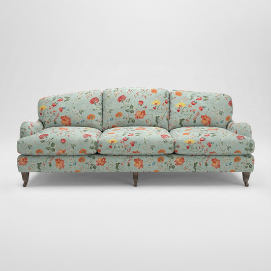 Isobel 4 seater sofa in Wildwood Duck Egg - Handmade in the USA