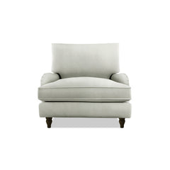 Isobel Armchair with Big Back Cushion in Dove Linen - Hand Made in USA