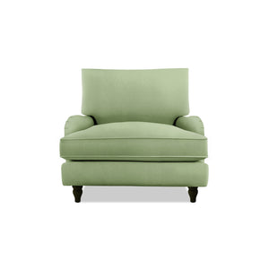 Isobel Armchair with Big Back Cushion in Hemp Linen - Hand Made in USA