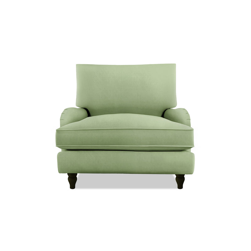 Isobel Armchair with Big Back Cushion in Hemp Linen - Hand Made in USA