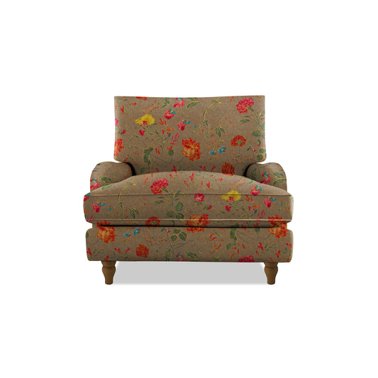 Isobel Armchair with Big Back Cushion in Wildwood Twig - Hand Made in USA