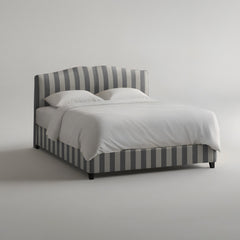 Rose Bed in Garden Grey Stripe - Hand Made in USA