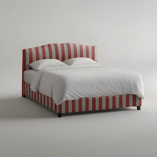 Rose Bed in Petunia Red Stripe - Hand Made in USA