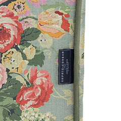 Salthrop Large Sofa with Big Back Cushion in Grey Skies with Green Tea Velvet Trim - Hand Made in USA