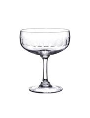 Four Cocktail Glasses with Lens Design by Vintage List