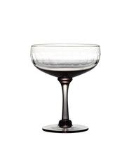 Four Smoky Cocktail Glasses with Lens Design by Vintage List