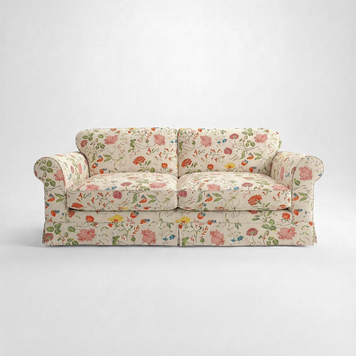 Barton Large Sofa with Big Back Cushions in Wildwood Ivory - Hand Made in USA