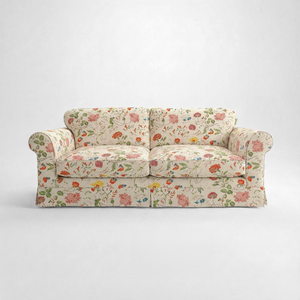 Barton Large Sofa with Big Back Cushions in Wildwood Ivory - Hand Made in USA