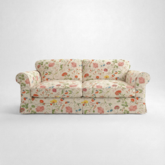 Barton Large Sofa with Big Back Cushions in Wildwood Ivory - Hand Made in USA