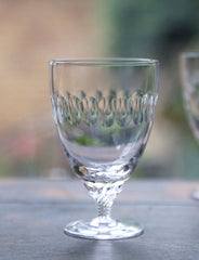 Six Bistro Glasses with Lens Design by Vintage List