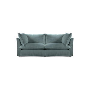 Coco 2.5 Seater sleeper sofa in Cerulean Linen - Hand Made in USA