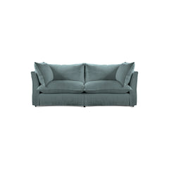 Coco 2.5 Seater Sofa Bed in Cerulean Linen - Hand Made in USA