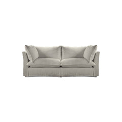 Coco 2.5 seater sofa with Knife Edge cushion in Dove Linen - Hand Made in USA