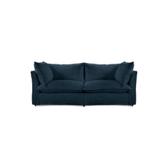 Coco 2.5 Seater Sofa Bed in Indigo Linen - Hand Made in USA