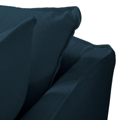 Coco 2.5 Seater Sofa Bed in Indigo Linen - Hand Made in USA