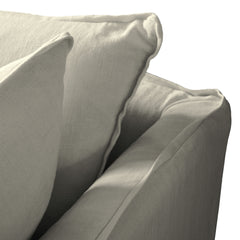 Coco 2.5 Seater Sofa Bed in Ivory Linen - Hand Made in USA