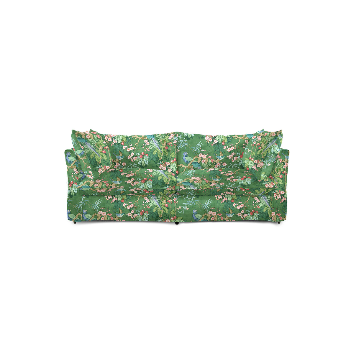 Coco 2.5 seater sofa with Knife Edge cushion in Belleville Juniper - Hand Made in USA