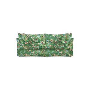 Coco 2.5 seater sleeper sofa with Knife Edge cushion in Belleville Juniper  - Hand Made in USA