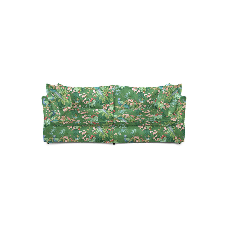 Coco 2.5 seater sofa with Knife Edge cushion in Belleville Juniper - Hand Made in USA