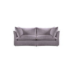 Coco 2.5 seater sofa with Knife Edge cushion in Lilac Linen - Hand Made in USA