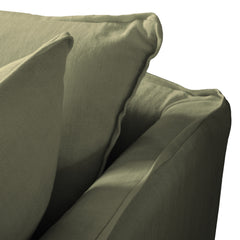 Coco 2.5 Seater Sofa Bed in Sage Linen - Hand Made in USA