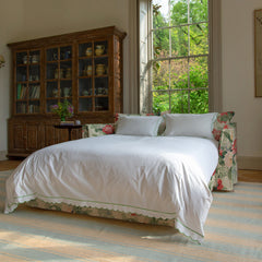Coco 2.5 seater sleeper sofa with Knife Edge cushion in English Garden Classic Rose  - Hand Made in USA