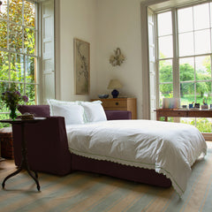 Coco 2.5 Seater Sofa Bed in Damson Linen - Hand Made in USA
