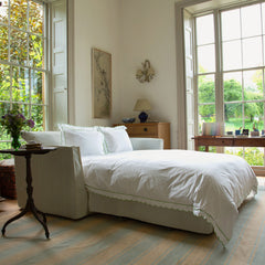 Coco 2.5 Seater Sofa Bed in Dove Linen - Hand Made in USA