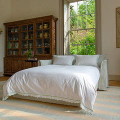 Coco 2.5 Seater Sofa Bed in Dove Linen - Hand Made in USA