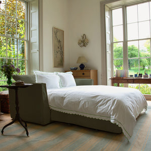 Coco 2.5 Seater sleeper sofa in Sage Linen - Hand Made in USA