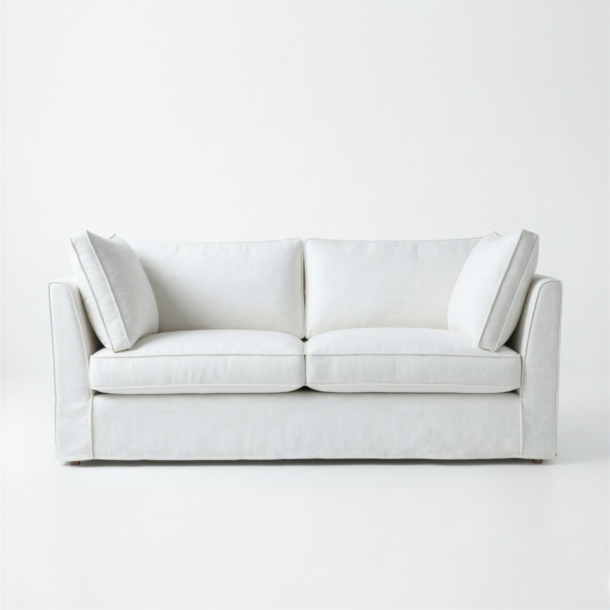 Coco Loose Cover 2.5 seater sofa with Box Edge cushions in Customer's Own Material - Handmade to Order in the USA