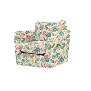 Coco Armchair with Knife Edge cushion in Kitty Spring Green  - Hand Made in USA