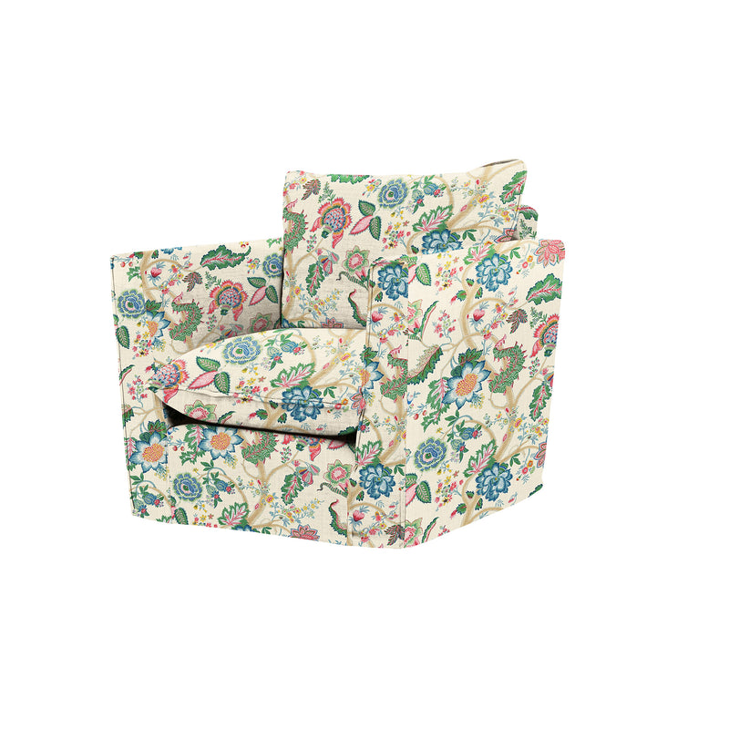 Coco Armchair with Knife Edge cushion in Kitty Spring Green  - Hand Made in USA