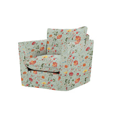 Coco Chair with Self Piped Knife Edge cushion in Andrew Martin Wildwood Duck Egg  - Hand Made in USA