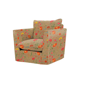 Coco Armchair with Self Piped Knife Edge cushion in Andrew Martin Wildwood Twig  - Hand Made in USA
