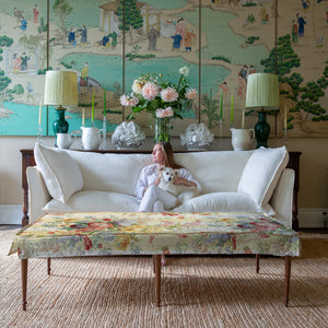 Coco Large Coffee Table in Berrington Stripe by Colefax and Fowler - Hand Made in USA