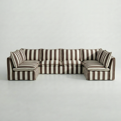 Coco U-Shape Modular Sofa in Customer's Own Material - Handmade to Order in the USA