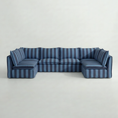 Coco U-Shape Modular Sofa in Customer's Own Material - Handmade to Order in the USA