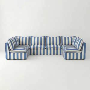 Coco U-Shape Modular Sofa in Customer's Own Material - Handmade to Order in the USA