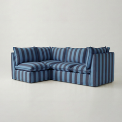 Coco L-Shaped Sofa in Customer's Own Material - Handmade to Order in the USA