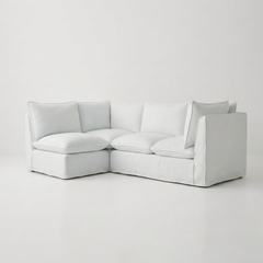 Coco L-Shaped Sofa in Customer's Own Material - Handmade to Order in the USA