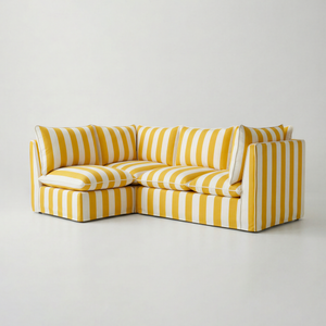 Coco L-Shaped Sofa in Customer's Own Material - Handmade to Order in the USA