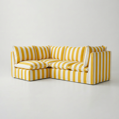 Coco L-Shaped Sofa in Customer's Own Material - Handmade to Order in the USA