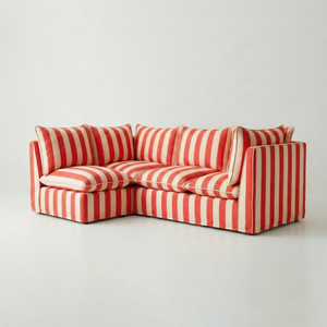 Coco L-Shaped Sofa in Customer's Own Material - Handmade to Order in the USA