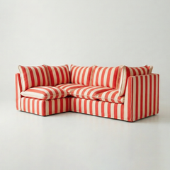 Coco L-Shaped Sofa in Customer's Own Material - Handmade to Order in the USA