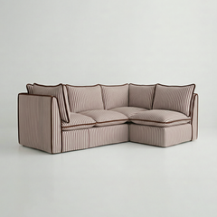 Coco L-Shaped Sofa in Customer's Own Material - Handmade to Order in the USA